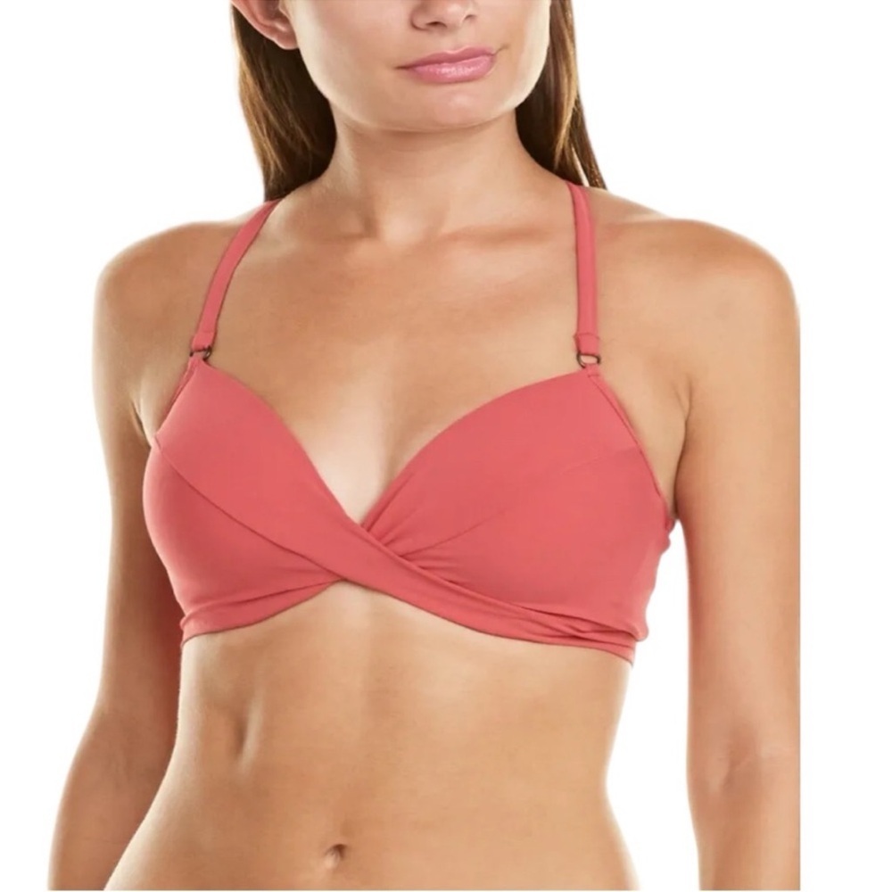 Robin Piccone Ava Pink Punch Bikini Top Sz Small NWT | Robin Piccone Bikini Top